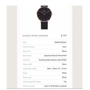 Daniel Wellington Classic Petite Ashfield Watch